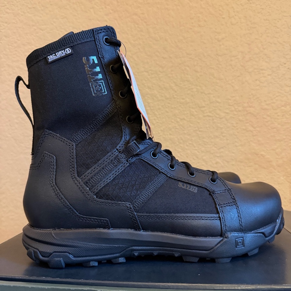 NEW 5.11 A/T™ 8" WATERPROOF SIDE ZIP BOOTS Men’s Wide - Picture 2 of 11
